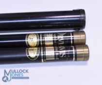 A collection of rod tubes, as follows: Orvis alloy screw cap 55