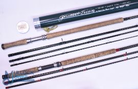 Pflueger Trion carbon salmon fly rod 1735-450, 15ft 4pc, line 10/11#, for line head 60ft 52g, 27