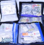 A collection of large rig wallets, full of sea fishing rigs: 2x Team Shakespeare, 8 zip lock sleeves