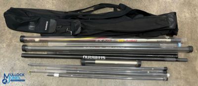 Shimano Exage 1450/1300 Poles with tip and extensions, in Shimano pole carry bag. COLLECTION