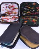 A collection of faux leather zip fly cases: 7.5