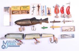 A collection of artificial baits, as follows: Large 3 section 13