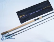 A fine Drennan Mk IV carbon Tench float rod 13ft 3pc 8oz test curve to 2 3/4 lb, power play