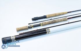 Leeds Rimfly carbon trout fly rod A5042, 8ft 2pc line 5/6#, uplocking reel seat, lined rings
