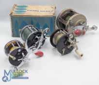 Penn USA Silver Beach 99 multiplier sea reel, large 'T' counter balanced handle, on/off check, rod