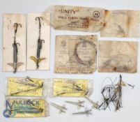 Hardy Bros & Rudge Fishing Tackle Lures Baits, a good collection of carded natural baits, trace