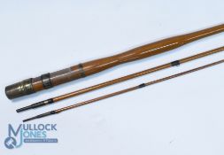 Chas Farlow Maker, 191 Strand, London Prize Medal Rod 1862, 10' 3 piece greenheart, drop rings,