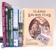 Six Fishing Books - Classic Salmon Flies History and Patterns 1991 Mikael Frodin, Fishing Huts - the
