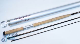 A scarce Carlo Elnetti Stratocaster carbon salmon fly rod 13ft 3