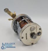 Abu Ambassadeur Big Game gold finish reel No 130216, counter balance 'T' handle, spindle