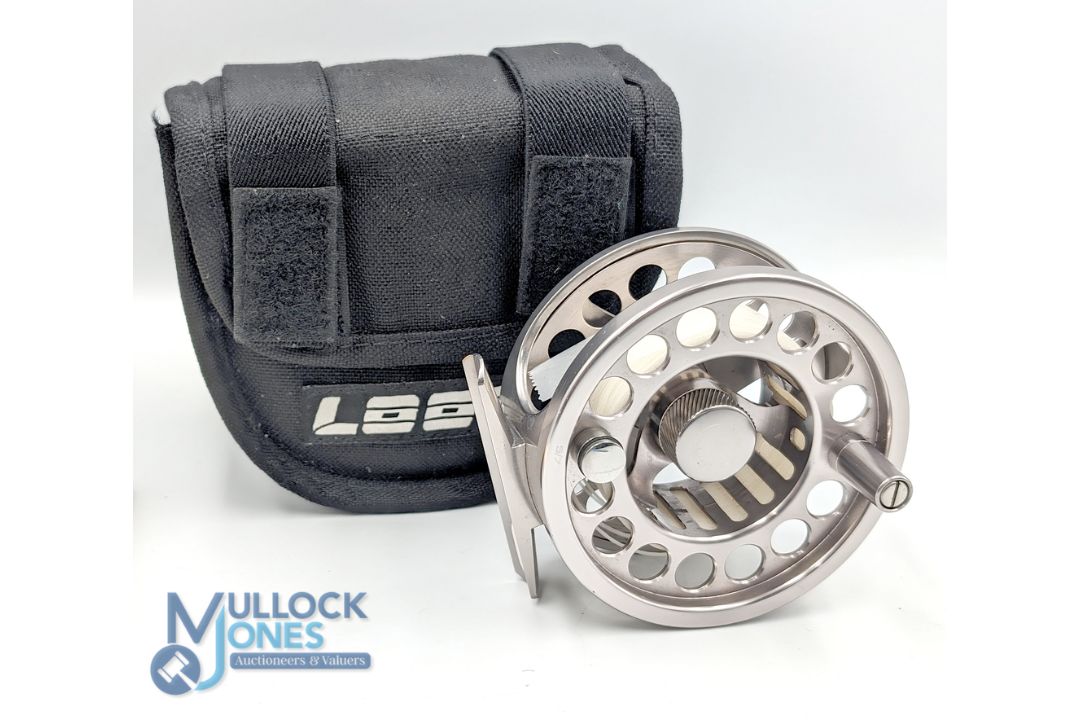 A scarce Loop Evotec FW 2168 5/7 alloy trout fly reel, 3 3/8" ventilated caged wide spool, spindle - Image 1 of 2