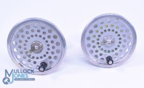 A pair of Hardy Bros Marquis 7 spare spools. Light use