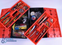 A pair of Red Wolf tackle boxes: 16