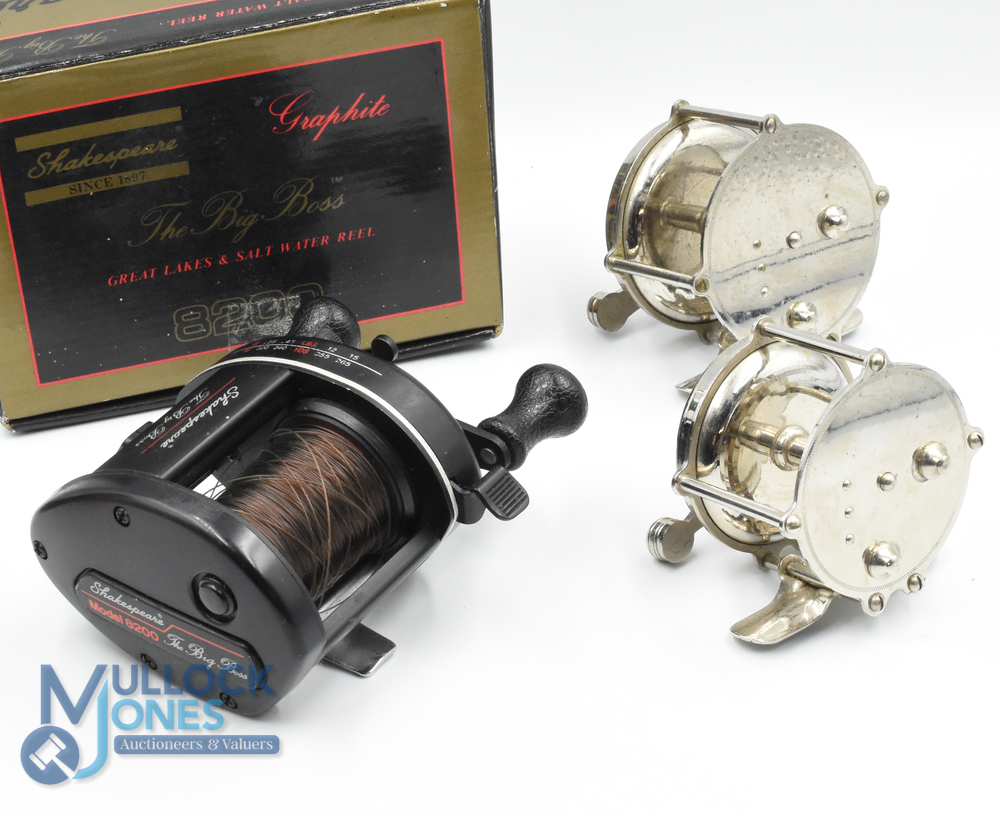 Shakespeare "The Big Boss" model 8200 multiplier, twin handles, on/off check, star tensioner, - Image 2 of 2