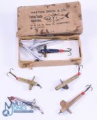 3x Herbert Hatton of Hereford vintage lures, 2 x 2.5