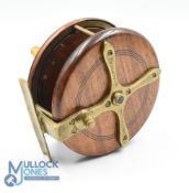 D Slater Patent 1352 wood and brass starback centrepin reel 4