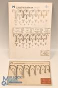 Mustad & Son A S Norway hook display card, of treble hooks, ringed tinned, ringed bronzed, ringed