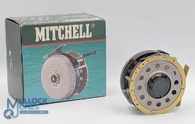 A scarce Mitchell Autofly semi auto reel, a lightweight version of the 710 but in a champagne