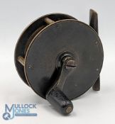 Hardy Bros crank wind brass reel 2 1/2