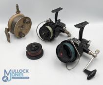 Mitchell 306 LHW with spare spool, good bail, arm very stiff; Mitchell 386 LHW, good bail, runs