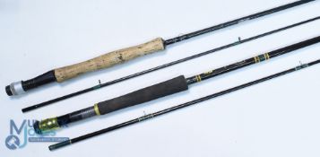Fibatube Alnwick graphite carbon fibre trout fly rod 9ft 2pc line 5/6# uplocking reel seat; Daiwa