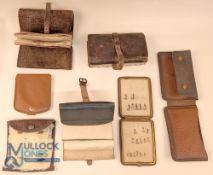 Another selection of unnamed leather fishing wallets, as follows: 5