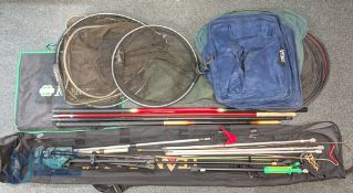Fishing Tackle Landing Nets & Keep Nets, a collection to include Browning match tele carp 250 net