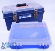 Pair of tackle boxes as follows: Garbollino large tackle box 19