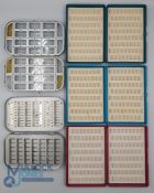 Richard Wheatley & Fox Box Fly Tins and Boxes, a good Wheatley 336 clip fly tin, a 32 lidded