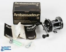 Abu Sweden Ambassador Multiplier 6500CA No 801100, original box, instructions, spanner, and cloth