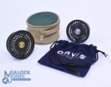 Orvis CFO IV spool, light wear, in original zip case. Orvis CFO III spool, light wear in original