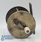 Extremely Scarce c1800-1820 Ustonson Multiplying Winch Reel with perforated foot, 2 ½