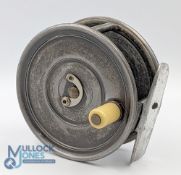 Hardy 3 ½” Uniqua alloy fly reel with Ivorine handle, smooth alloy foot, horseshoe latch