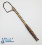 Hardy's Alnwick Brass Telescopic Gaff, with a fine turned Lignum handle