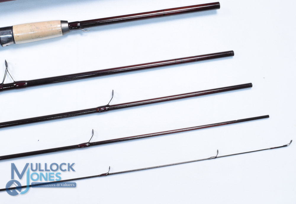 J W Young carbon travel trotter rod 13ft 5pc 24" handle, up locking reel seat, lined stand off rings - Image 3 of 3