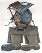 Pair of Barbour Rubber Thigh Waders, rubber boots with cleated soles - size 11 (46) Abu Garcia