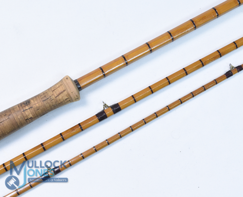 J J S Walker Bampton Makers, Alnwick split cane sea trout/light salmon fly rod No 30730 11ft 3pc 18" - Image 2 of 3