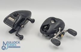 Abu Ambassadeur LHW Mag Plus XT bait casting reel, twin handles, side tensioner, light use, runs