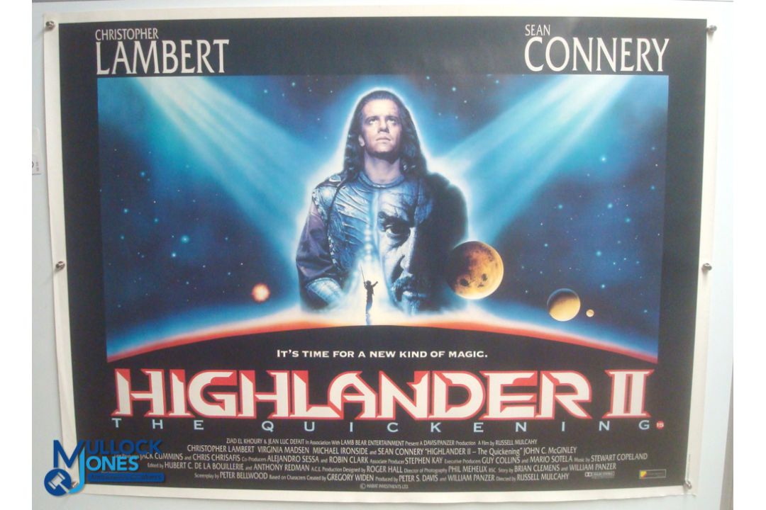 Original Movie/Film Poster – 1991 The Highlander II 40x30" approx. kept rolled, creases apparent, Ex