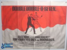 Original Movie/Film Poster – 1982 Double Bill James Bond For Your Eyes Only & Moonraker 40x30