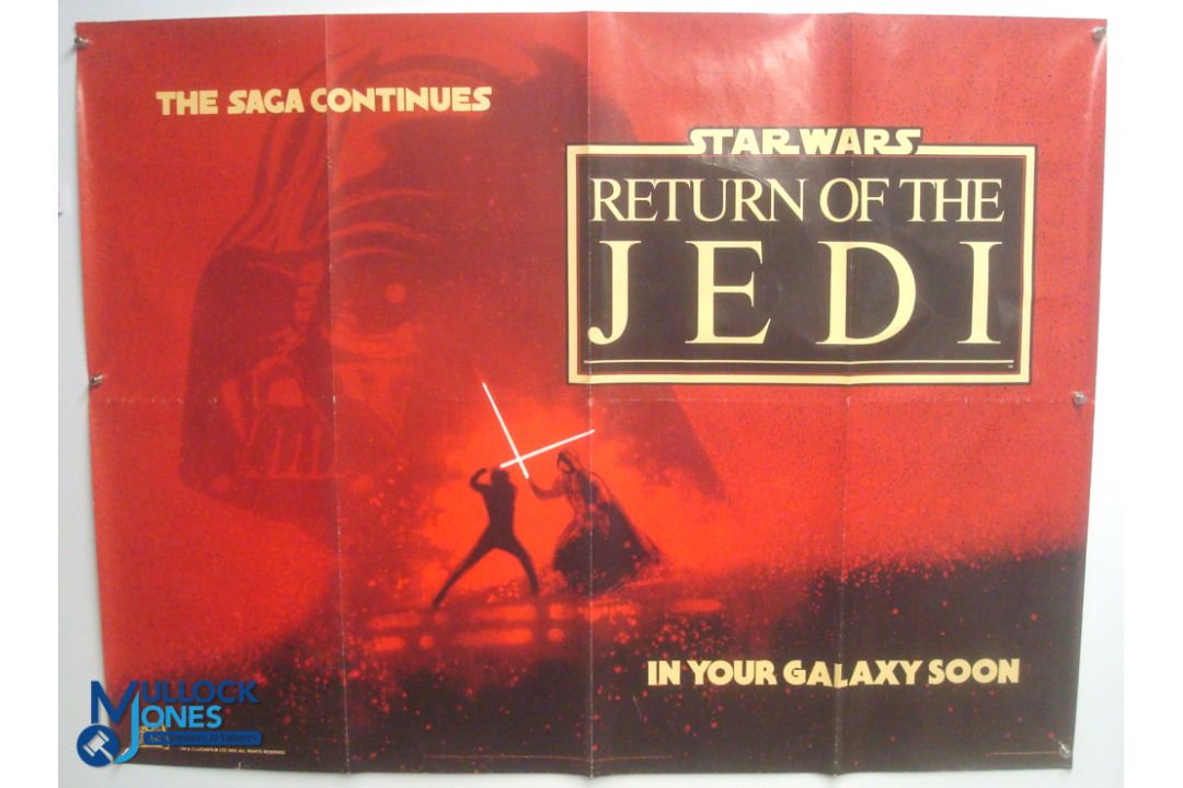 Original Movie/Film Poster – 1983 Star Wars Return of the Jedi 40x30" approx. kept rolled, creases