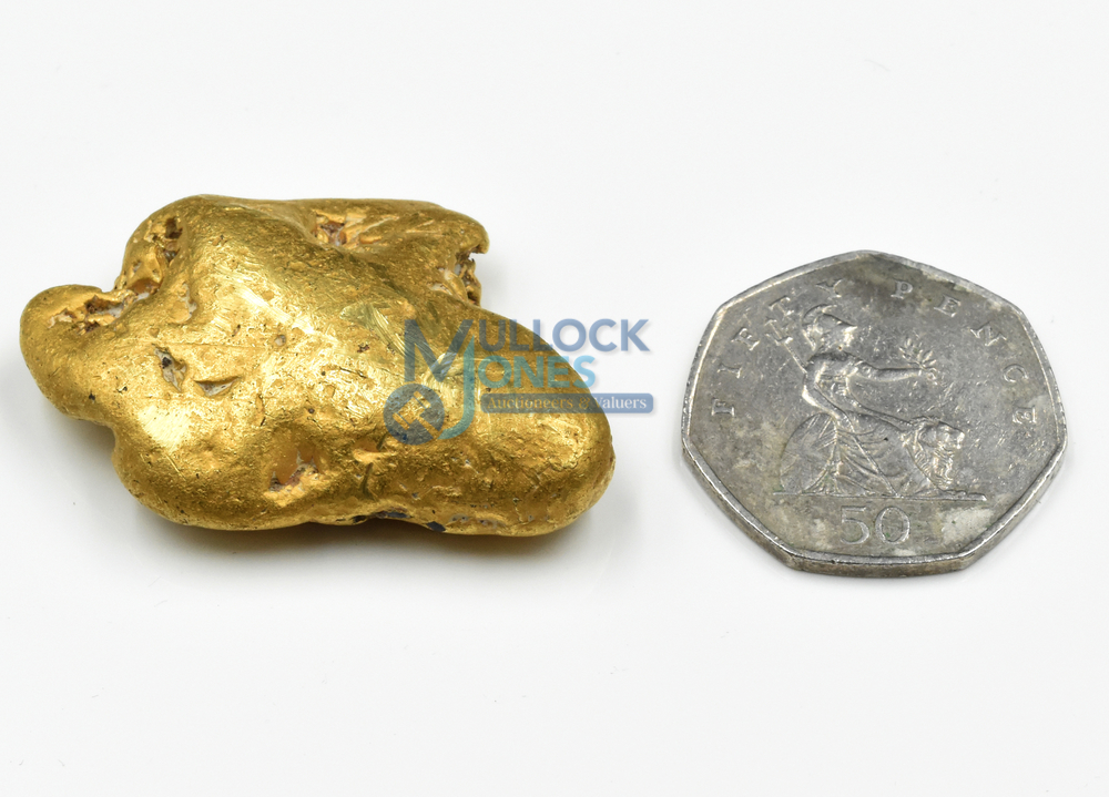 Golden Opportunity – Scarce Gold Nugget named ‘Hiro’s Nugget’, weighed at 64.8grams - Image 2 of 9
