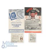 1960/61 Sheffield Wednesday v Manchester Utd FAC 4th round match programme and match ticket;