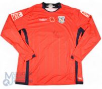 2009/10 Chris Wood (Signed) No 15 West Bromwich Albion 'Poppy' Match Worn/Issue away football