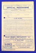 1948/49 Southport v Bolton Wanderers friendly match programme, 4 pager, 8 May 1949; neat punch