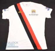 2009/10 Tal Ben Haim No 26 Manchester City match worn 3rd football shirt - Umbro/Etihad, in white,
