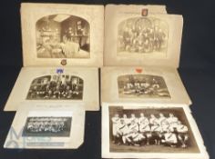 Selection of Rugby Football Club team photographs to include Eccles 1913-14, Victorian Lens