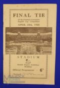 1925 FA Cup Final Sheffield United v Cardiff City match programme 25 April 1925 at Wembley; very