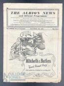 1946-47 West Bromwich Albion v Swansea Town 28th December 1946 football programme - heavy creased