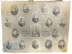 1901-1902 Welsh Football union Triple Crown Winners period print featuring 17 players A Bryce, G